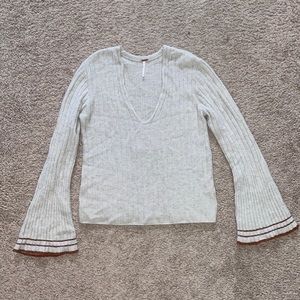 Size L Wool Free People V-Neck Sweater